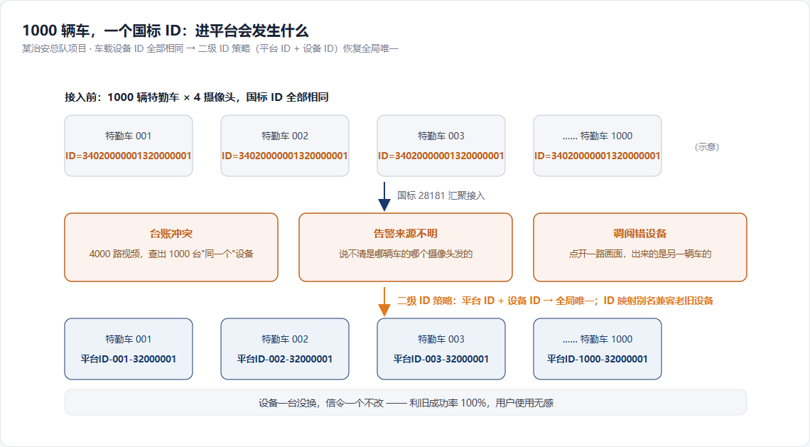 重复 ID 冲突示意