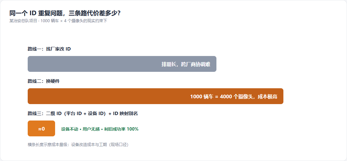 三条路的成本对比